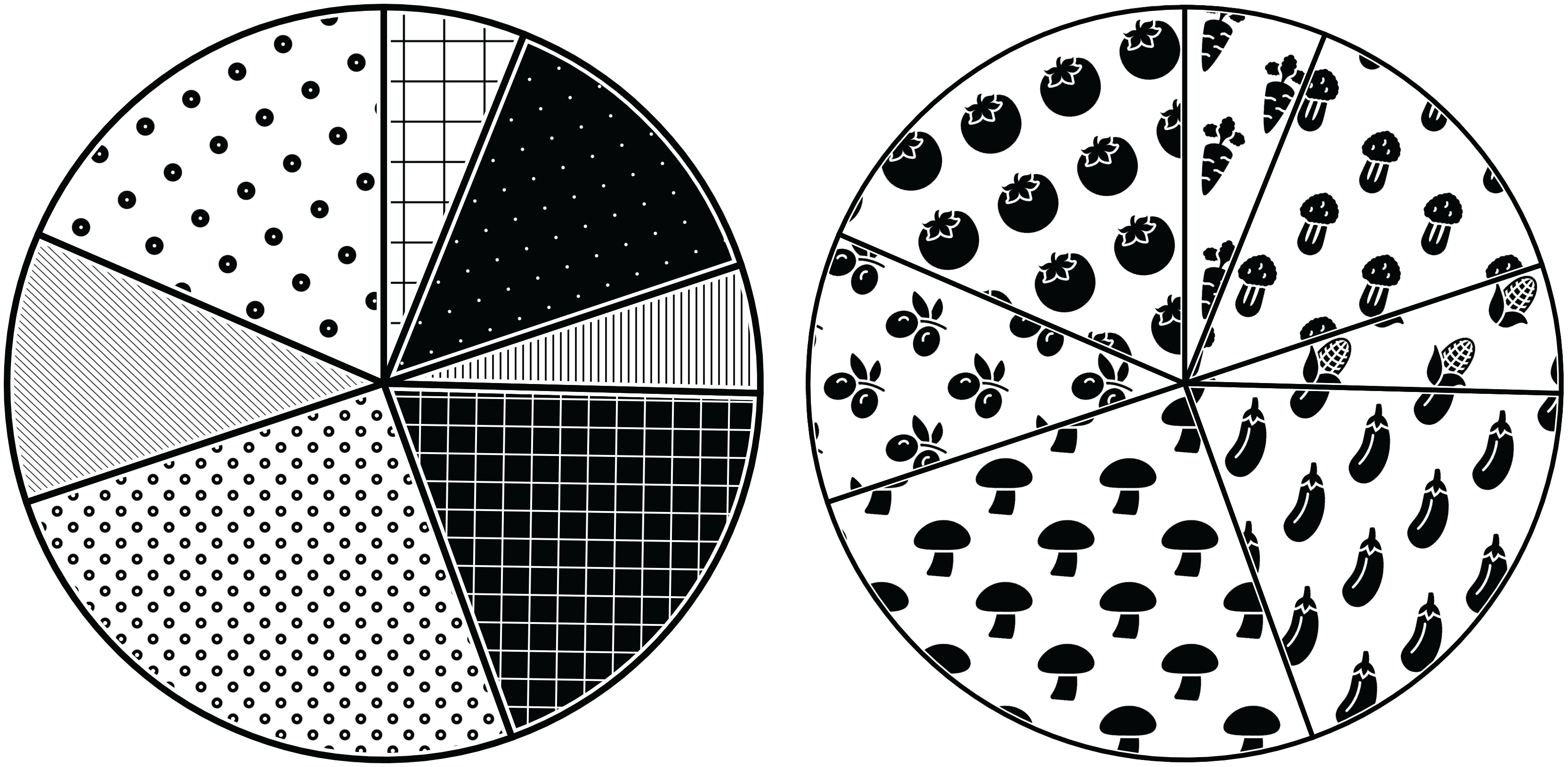 Design Characterization for Black-and-White Textures in Visualization